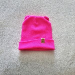 Alpine Kiss Girls Pink Beanie With Bear Ears Cozy Comfy Preppy
